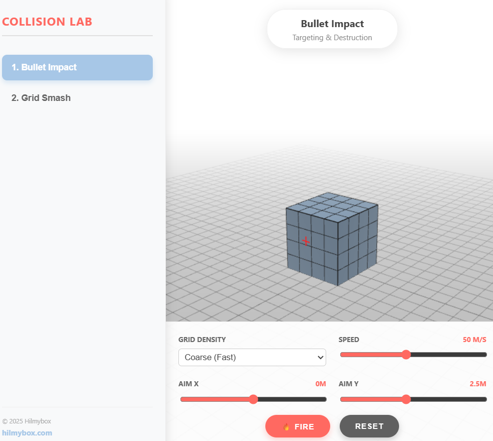 Impact Lab: Real-Time 3D Physics & Destruction