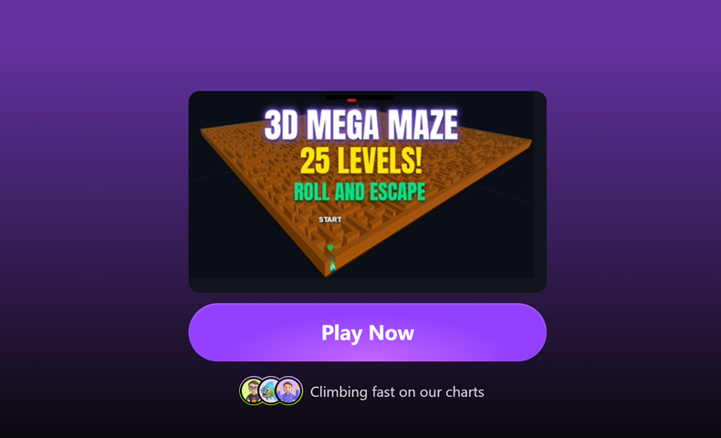 From Prototype to Playgama: Launching "3D Mega Maze"!